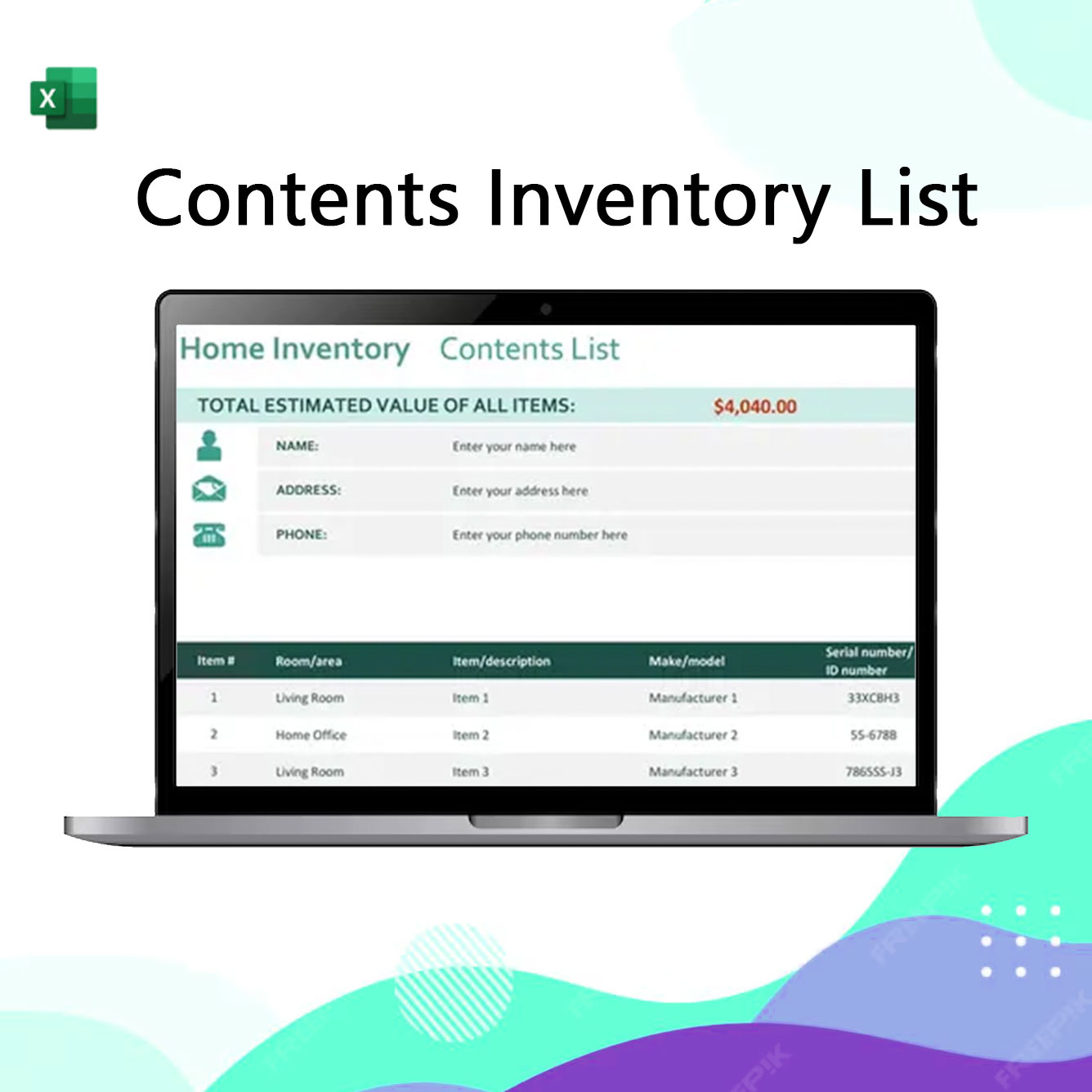 contents inventory list contents inventory list