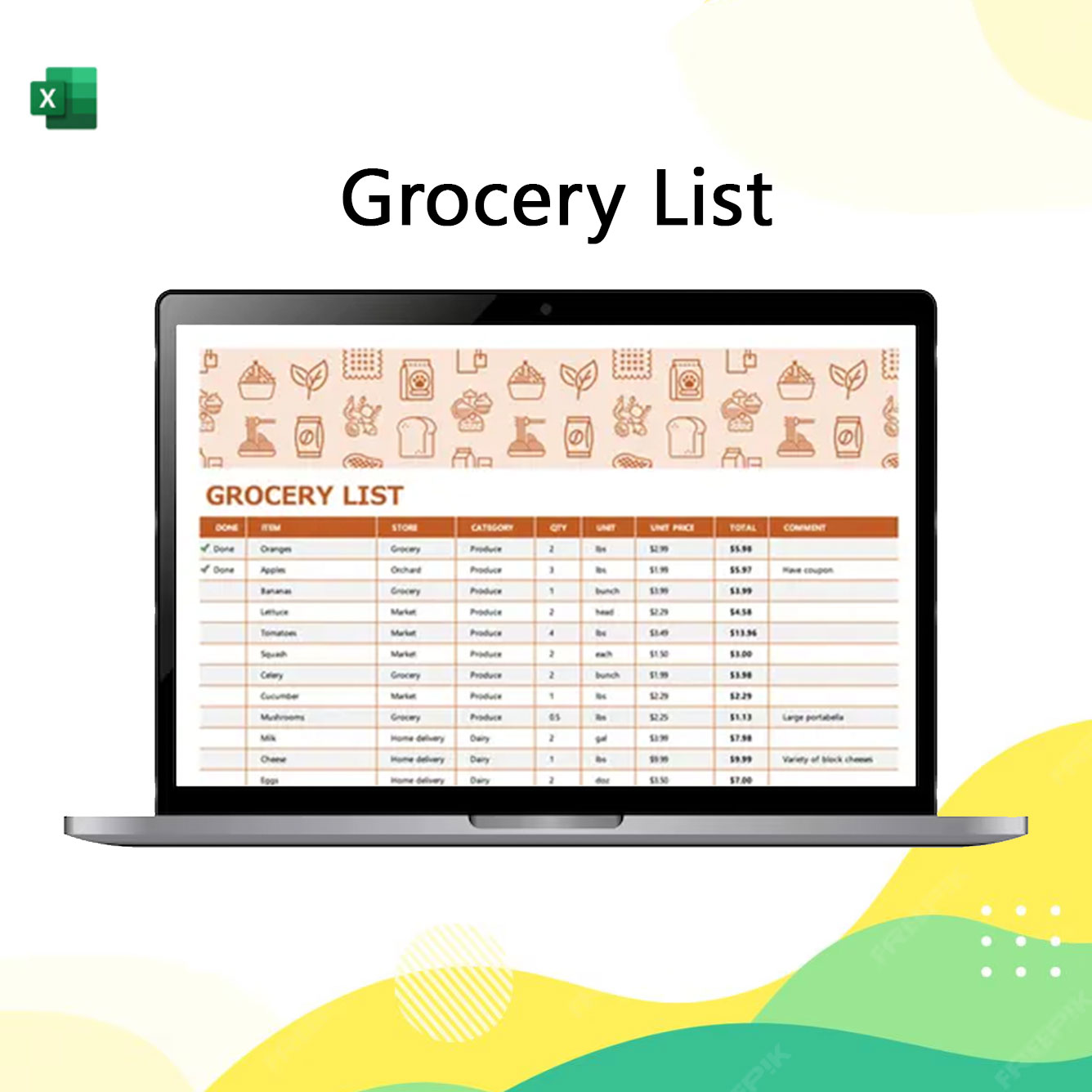 grocery list grocery list