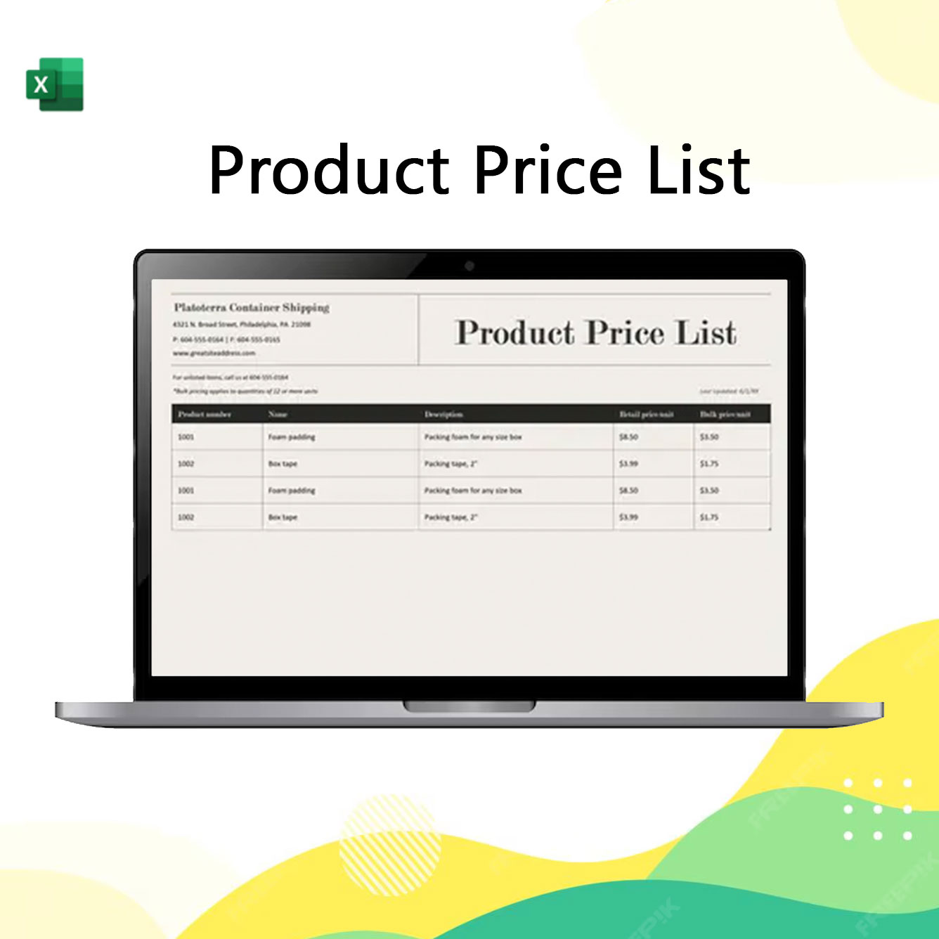 product price list product price list