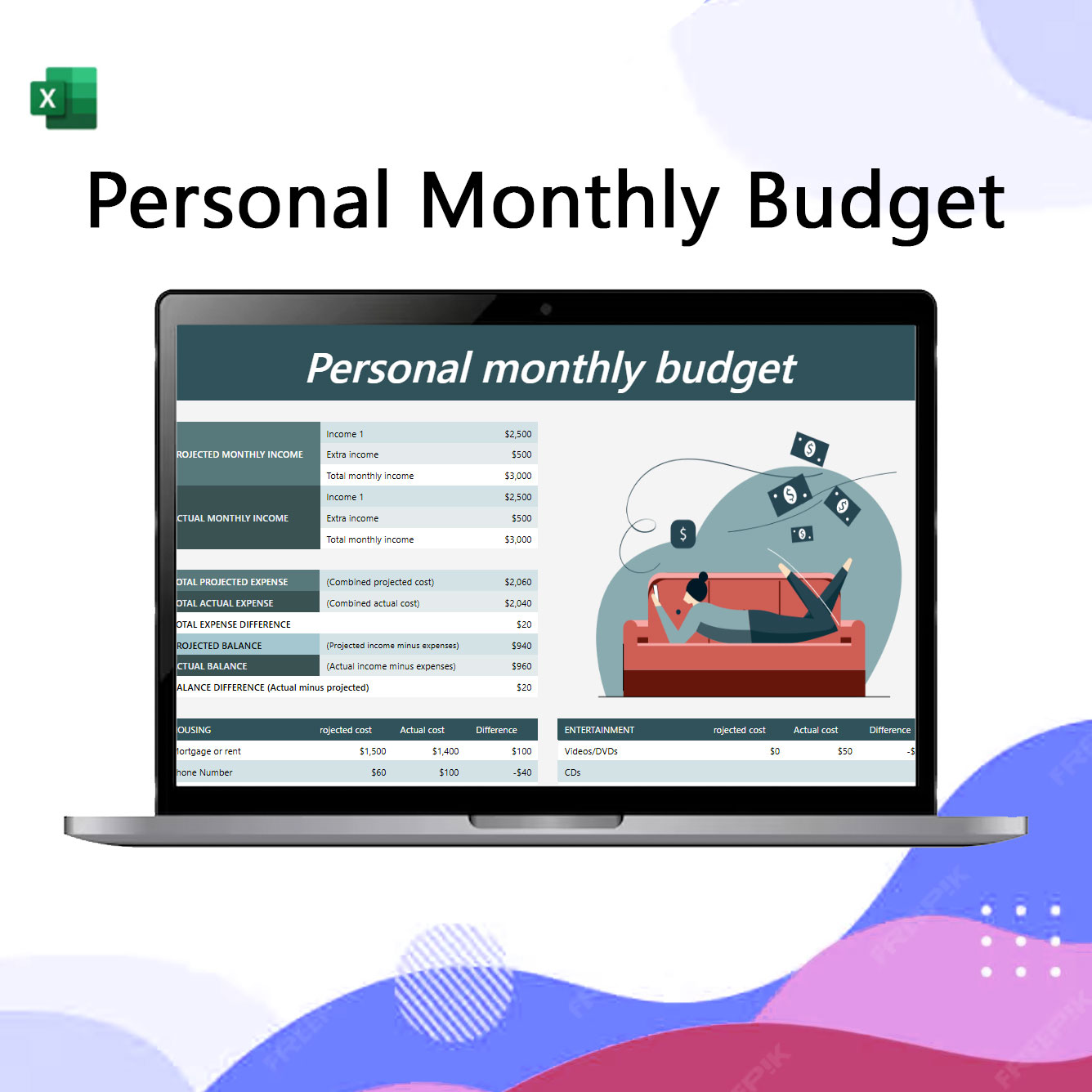 personal monthly budget personal monthly budget